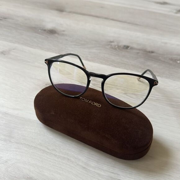 Tom Ford‎ TF 5608-B Unisex Eyeglasses Frame, 001 Black NWT in packaging main image 5